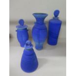 Simon Shaw, four pieces of studio pottery, tallest 25cm, all good condition