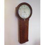 A mahogany 8 day striking Tavern clock with a 14 1/2" painted dial signed Russell Norwich,