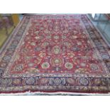 A hand knotted woollen Meshed rug, 3.74m x 2.90m