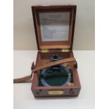 A boxed Azimuth Circle type No 4 compass