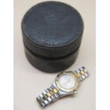 A gents professional Tag Heuer bi metal bracelet wristwatch WK 1120-0 PJ7455 with date, 38mm case,