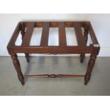 A Victorian mahogany luggage stand, 46cm tall x 61cm x 36cm, in good polished condition