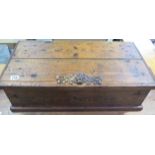 A rustic pine box 18 x 64 x 33 cm