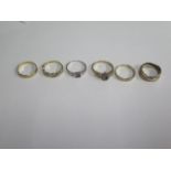 Six 9ct gold rings, sizes H/K/L/M, total approx 15.5 grams