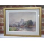 Hubert Coop (1872-1953) watercolour, Windsor Castle, in a gilt frame overall 53cm x 69cm, in