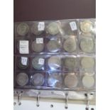 A good collection of half Crown coins dates ranging from 1816 to 1970 in one folder with