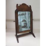 A mahogany dressing table mirror, 43cm 25cm