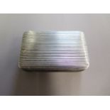 A silver snuff box, 6cm long, approx 1.9 troy oz, some wear but generally good