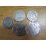 A silver Thales restrike, 3 reproduction coins and a 1422 5 Fr restrike