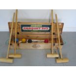 A Jacques of London boxed croquet set for four players