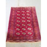 A hand knotted woollen Turkman rug, 1.65m x 1.30m, in good condition