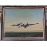 Gerald Coulson, British, b 1926- oil on canvas 'Bat out of hell' B17 Bomber, frame size 93cm x