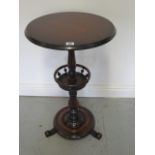 A Victorian mahogany work table, 75cm tall x 43cm diameter top, in good polished condition