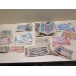 A large collection of World and British banknotes