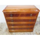 A Charter Barr yew effect 4 drawer chest, 87cm tall x 93cm x 45cm, in good polished condition