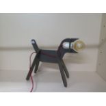 An Eno Studio dog lamp, 45cm long, working order