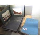 Three photograph albums, two cards of Cambridge College emblems and book 'We also served' the story