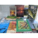 A collection of 13 fishing books and Catchmore books, 8 books - 'The Wolfe Collection', to include