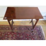 A late Victorian mahogany side table, 70cm tall x 76cm x 40cm