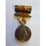 A WWI The Great War Civilisation medal US Army 'AEF' Victory medal with ribbon and one bar France