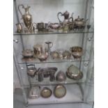A large collection of plated ware and other metal ware