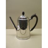 A Victorian silver coffee pot, London 1875/76, maker RH, 24cm tall, approx 20.7 troy oz, generally