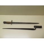 A spike bayonet and another, both 54cm long