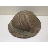 Pre WWII British helmet, liner marked Verol 1938, elastic 1944 chin strap