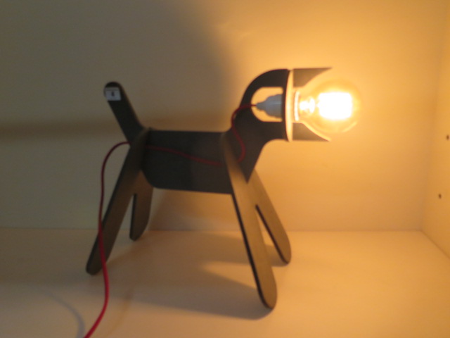 An Eno Studio dog lamp, 45cm long, working order - Image 2 of 2