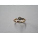 A 9ct gold diamond solitaire ring, 0.20ct, size N, approx 2.8 grams