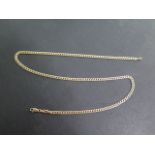 A 9ct yellow gold hallmarked chain 50cm long, approx 12.4 grams, in good condition