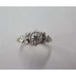 A yellow gold diamond solitaire ring, size L, approx 2.6 grams, not hallmarked but tests to approx