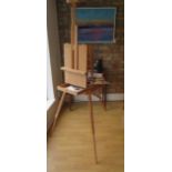 A Meeden Artist set with folding easel and paints, in unused conditon