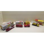 Dinky Toys 4 boxed vehicles;Turntable Fire escape 955, Fire engine 955, Bedford TK coal lorry 425,