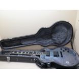 An Epiphone les Paul Custom Prophecy Plus 6 string electric guitar with hard case No 1203203042,