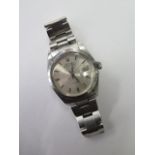 A Gents stainless steel Rolex Oyster Perpetual Air King date precision bracelet wristwatch, model