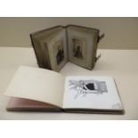 A Victorian Carte de Visite photograph album and an autograph sketch album