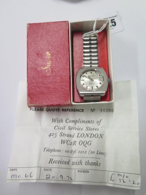A Waltham 25 jewel automatic incabloc stainless steel with date, unused condition, 35mm case with - Image 4 of 4