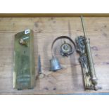 An ornate Victorian door pull with bell and a Lockerbie and Wilkinson Ltd locwil patent Vacant -