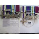 A group of 4 copy medals to 24062272 WO2 DA STIMPSON including Elizabeth II Military Cross with Gulf