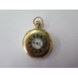 An 18ct yellow gold half hunter pocket watch by JW Benson London, movement no 8501, 48mm case,