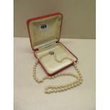 A string of Ciro pearls with a 9ct clasp, 73cm long, pearls approx 7mm