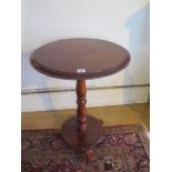 A Victorian mahogany side table, 67cm tall x 50cm diameter
