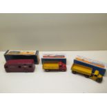 3 boxed Dinky toys Leyland Comet no 531, Bedford Articulated lorry 521 and horsebox 581, all have