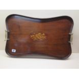 A 19th century mahogany tray, 55cm x 36cm