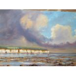 John Rohda oil on canvas Pegwell Bay, Kent, 51cm x 76cm