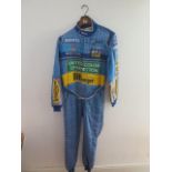 Formula 1 interest: A Benetton Formula 1 1986 pattern Renault pit suit by Sparco, size 54