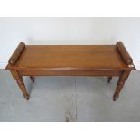 An oak Victorian style window seat, made by a local craftsman to a high standard, incorporating