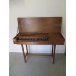 A John Morley of London walnut clavichord, no 746, on stand, 77cm tall x 112cm x 39cm