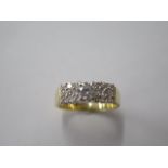 A 750 18ct hollow gold diamond ring, the centre stone approx 0.40ct, size L, approx 5.4 grams,